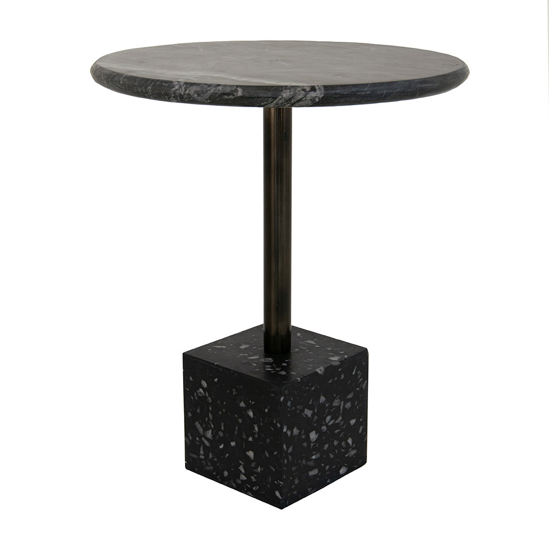 Ivo Black Marble Base Side Table by RV Astley