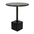 Ivo Black Marble Base Side Table by RV Astley