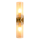 Revere Wall Light in Gold with Smoked Glass Light Shades by Luxe Collection