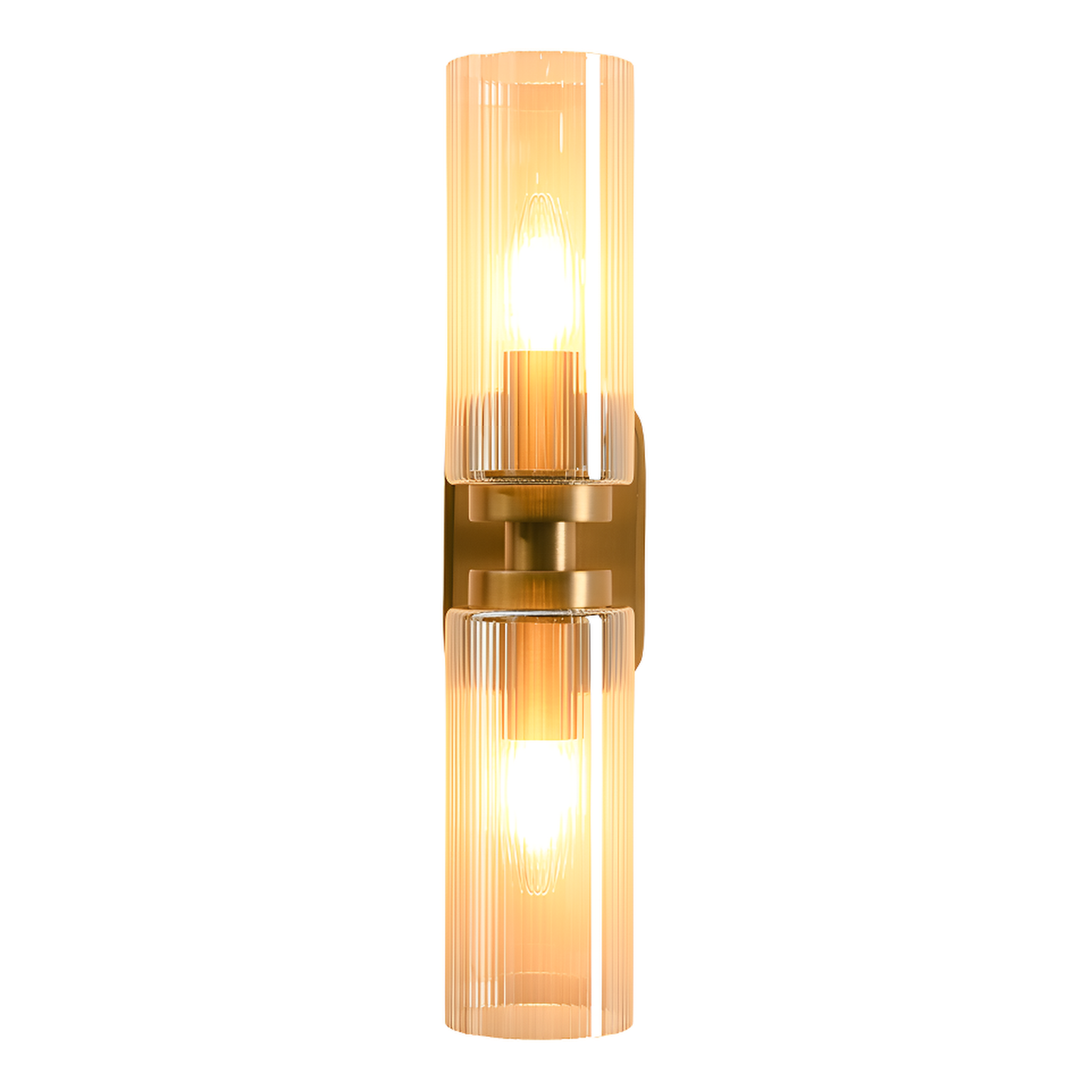 Revere Wall Light in Gold with Smoked Glass Light Shades by Luxe Collection
