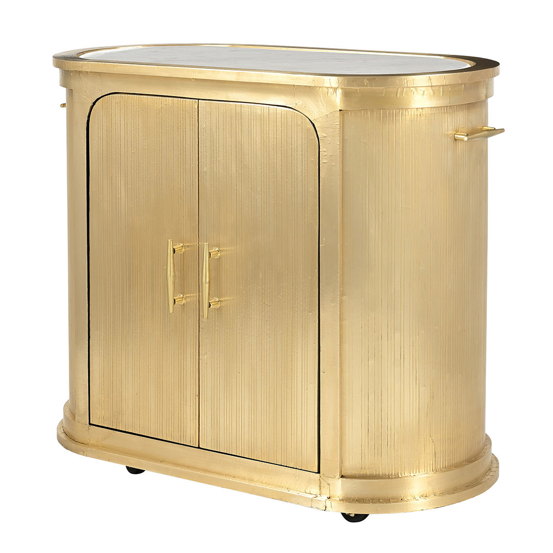 Burano Brass & Marble Drinks Trolley by RV Astley