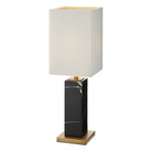 Micaela Black Marble & Antique Brass Table Lamp by RV Astley
