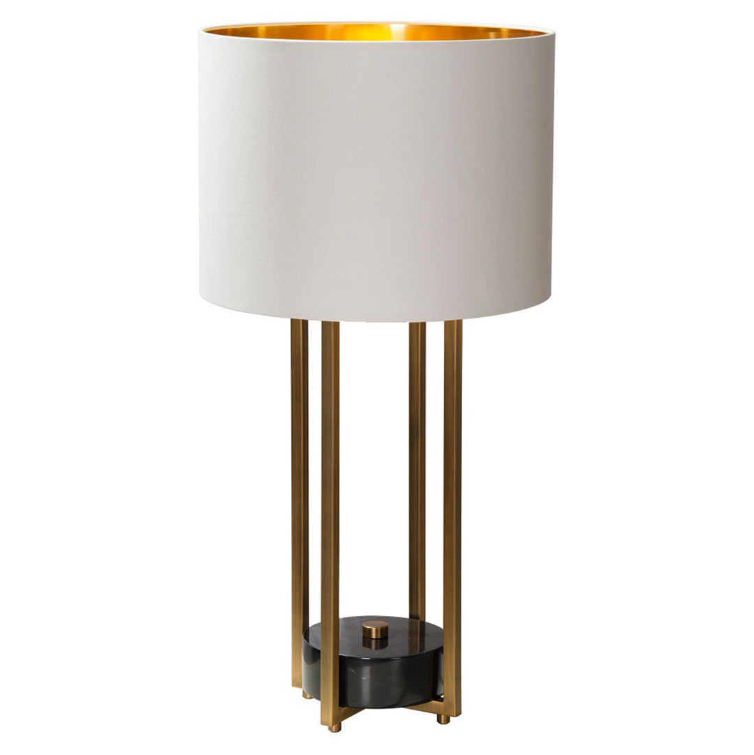 Adour Black Marble & Antique Brass Table Lamp by RV Astley