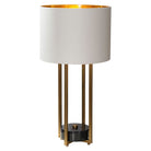 Adour Black Marble & Antique Brass Table Lamp by RV Astley