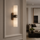 Revere Wall Light in Bronze & Alabaster Shades by Luxe Collection