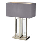 Sarre Polished Nickel & Grey Shade Table Lamp by RV Astley