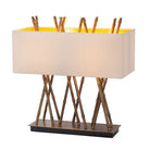 Liri Marble & Fabric Shade Table Lamp by RV Astley