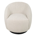 Chalain Natural Finish Boucle Swivel Chair by RV Astley