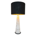 Selma Travertine & Linen Table Lamp by RV Astley