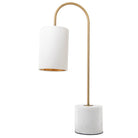 Tide Antique Brass & White Marble Table Lamp by RV Astley