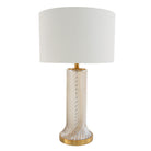 Fredrich Brass & Opal Glass Table Lamp by RV Astley