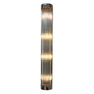 Nasir Nickel Finish & Glass Rods Long Wall Lamp by RV Astley