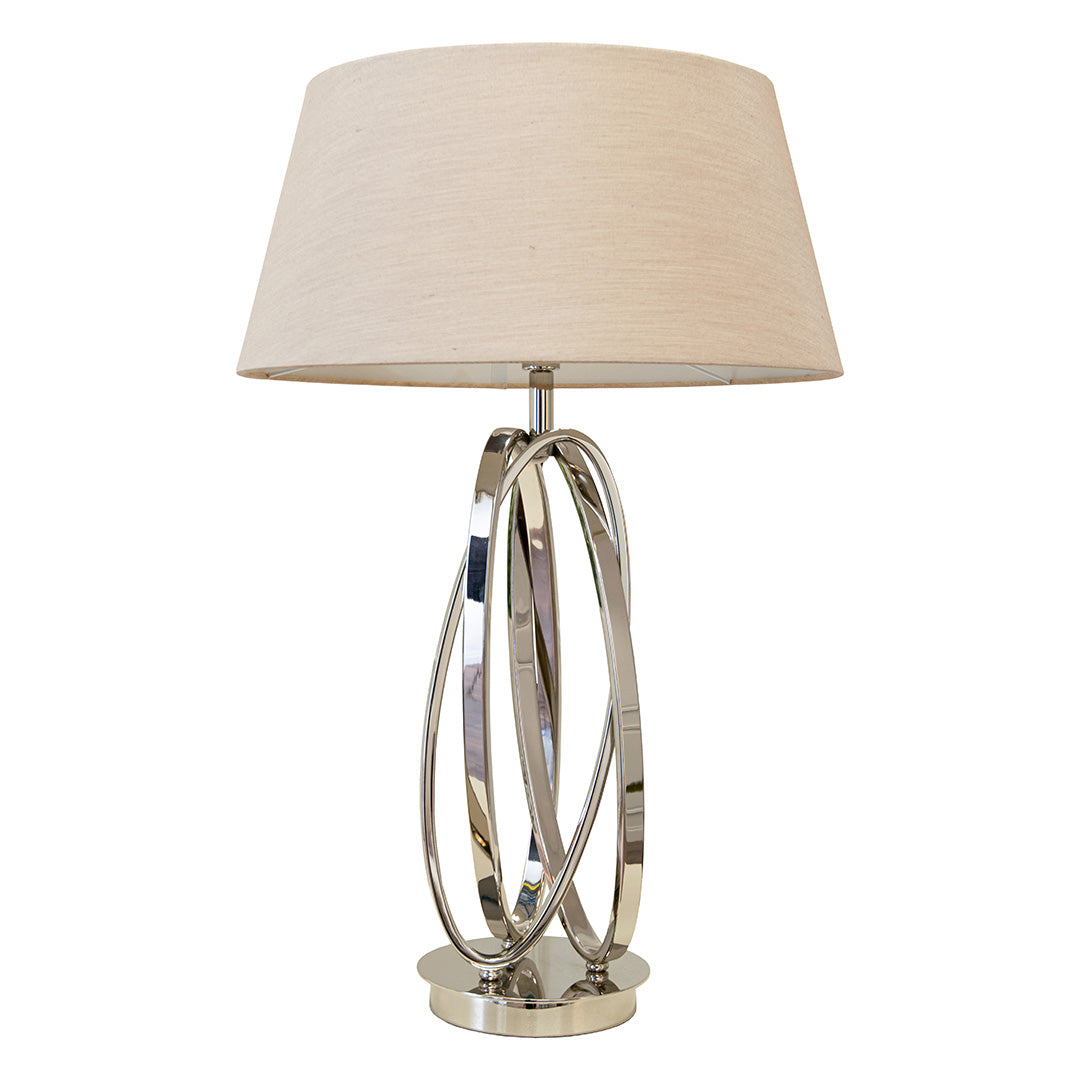 Akira Polished Nickel Table Lamp by RV Astley