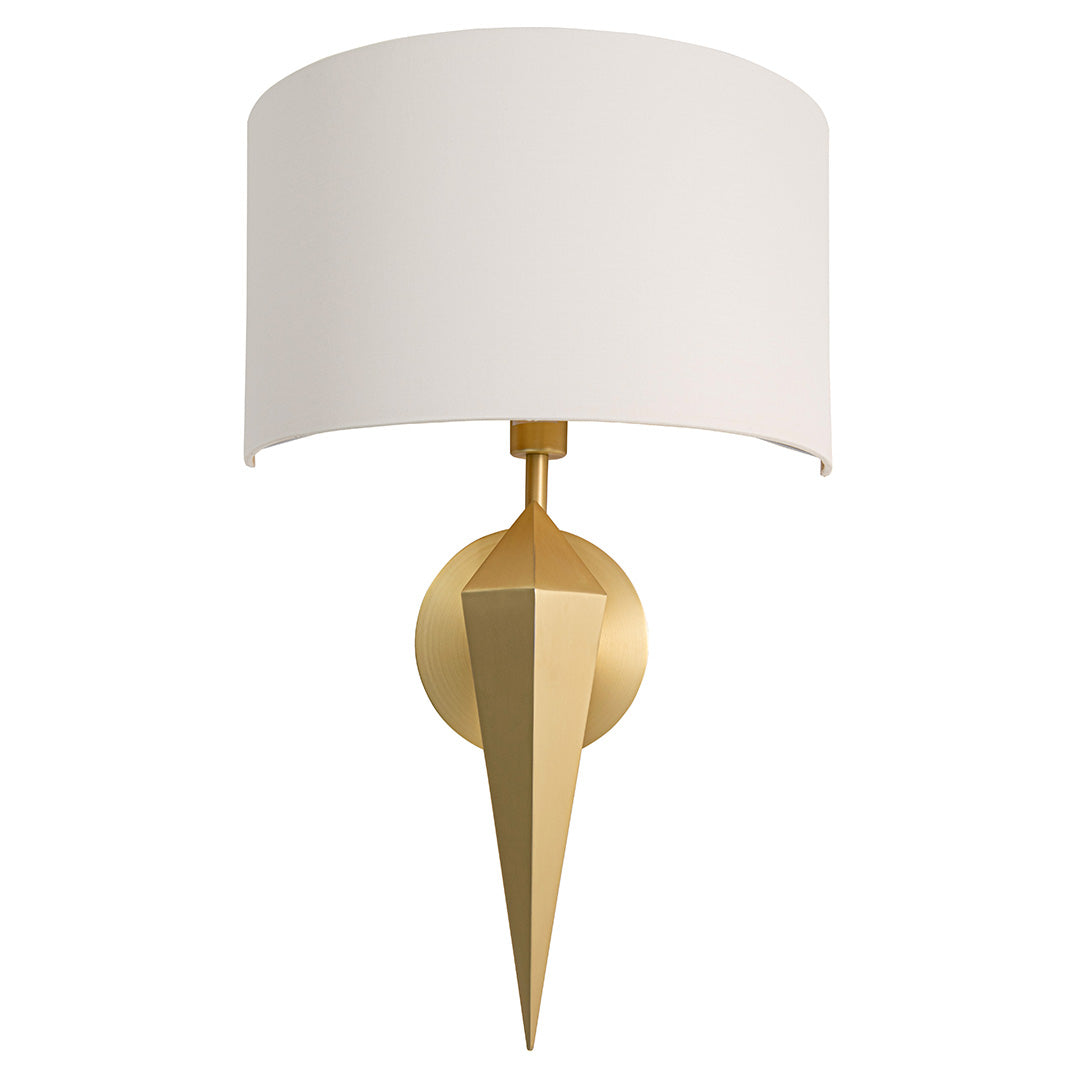 Segre Gold & Opal Fabric Wall Light by RV Astley