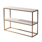 Faceby Gold & White Marble Bookcase & Shelf by RV Astley