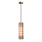 Reagan Antique Brass Pendant Light with Crystal Shade by RV Astley