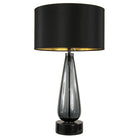 Berg Black Marble & Smoked Glass Table Lamp by RV Astley