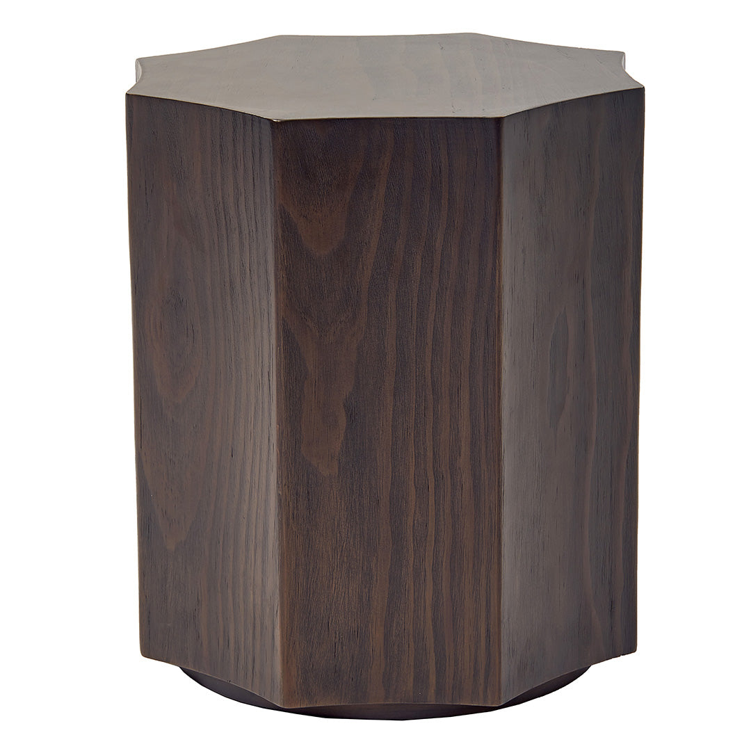 Clemens Dark Brown Wood Side Table by RV Astley
