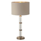 Avebury Antique Brass & Crystal Table Lamp by RV Astley
