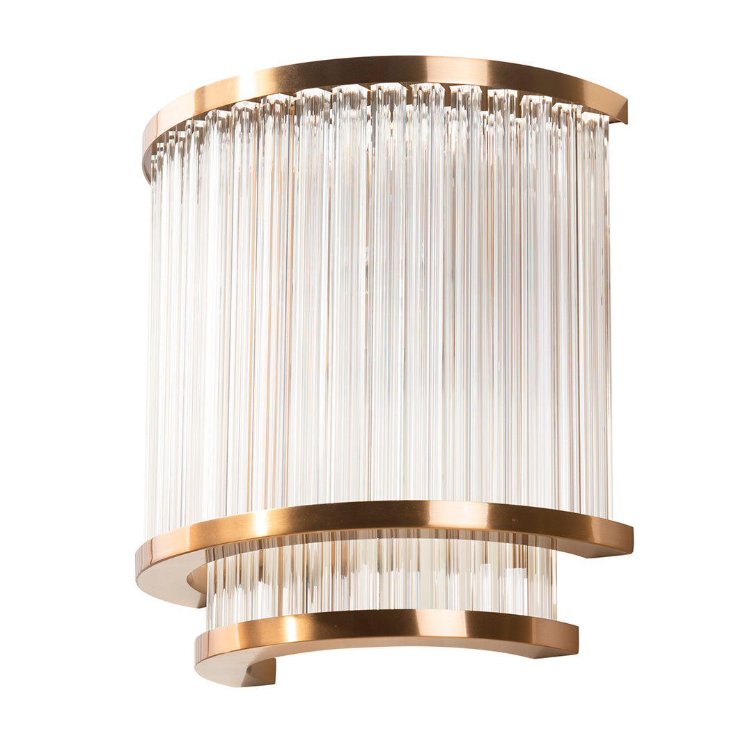 Iona Antique Brass & Glass Wall Light by RV Astley