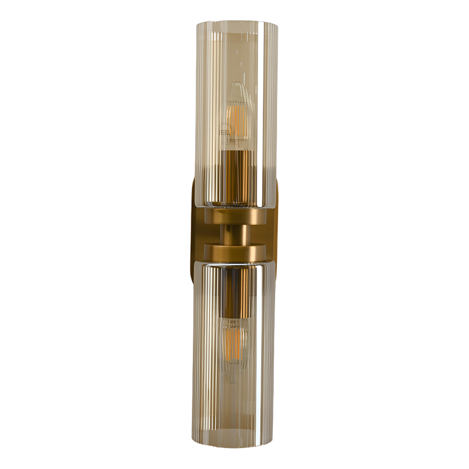 Revere Wall Light in Gold with Smoked Glass Light Shades by Luxe Collection