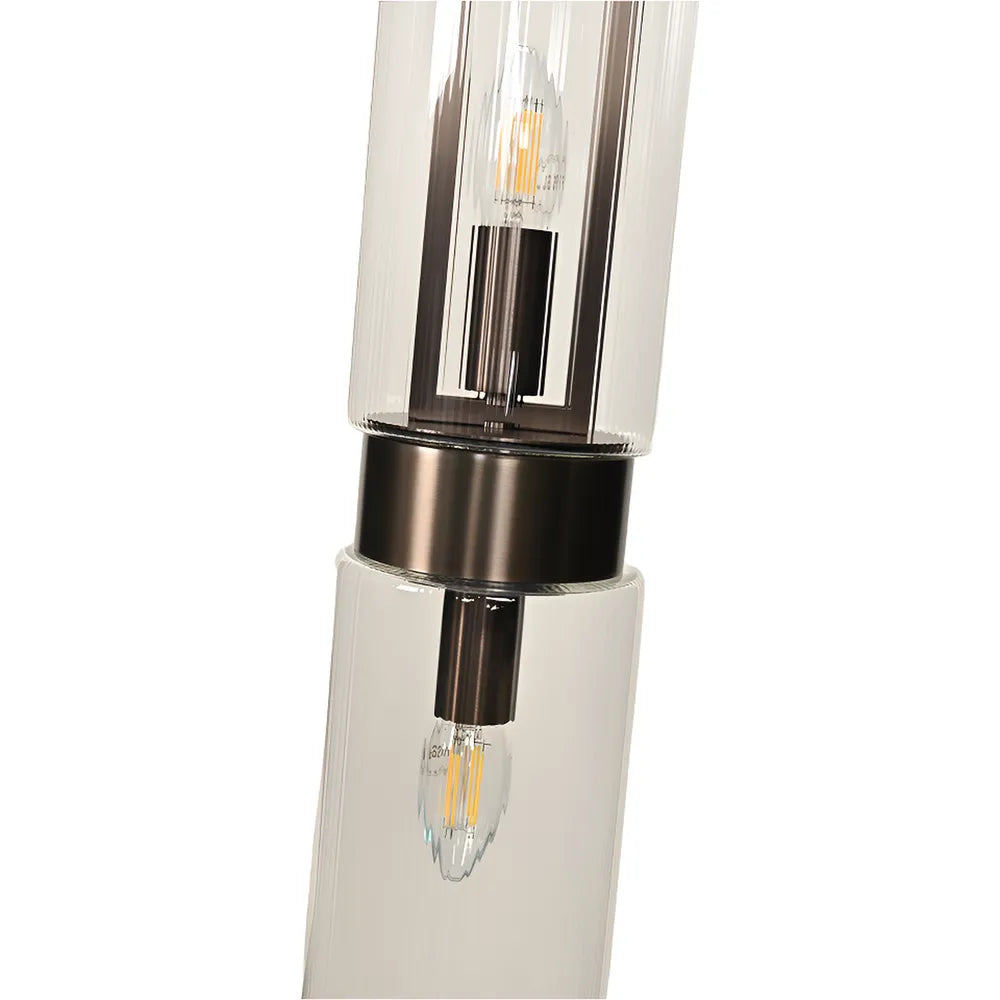 Revere Bronze & Clear Glass Single Pendant by Luxe Collection