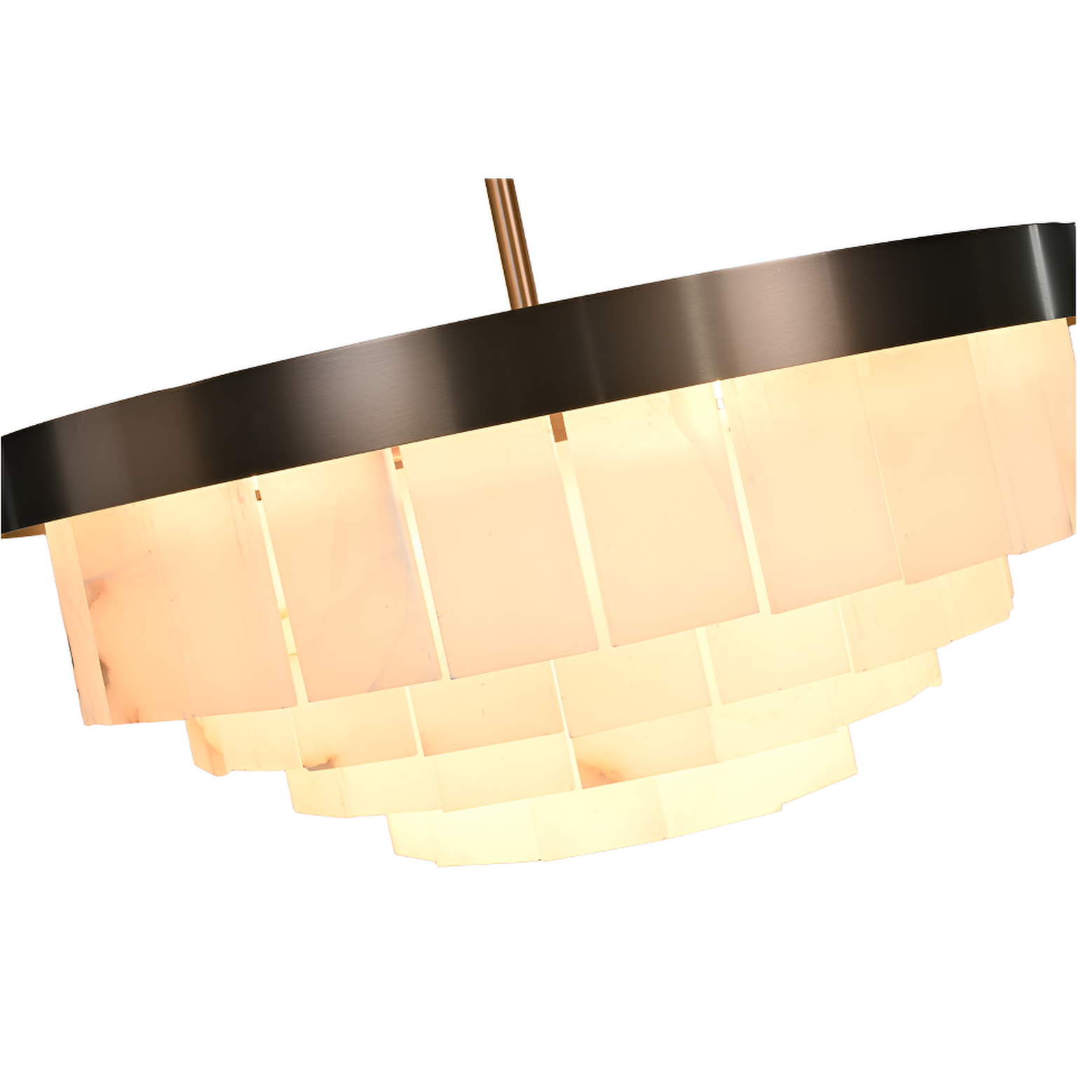 Mayfair Bronze & Alabaster Pendant 60cm by Luxe Collection