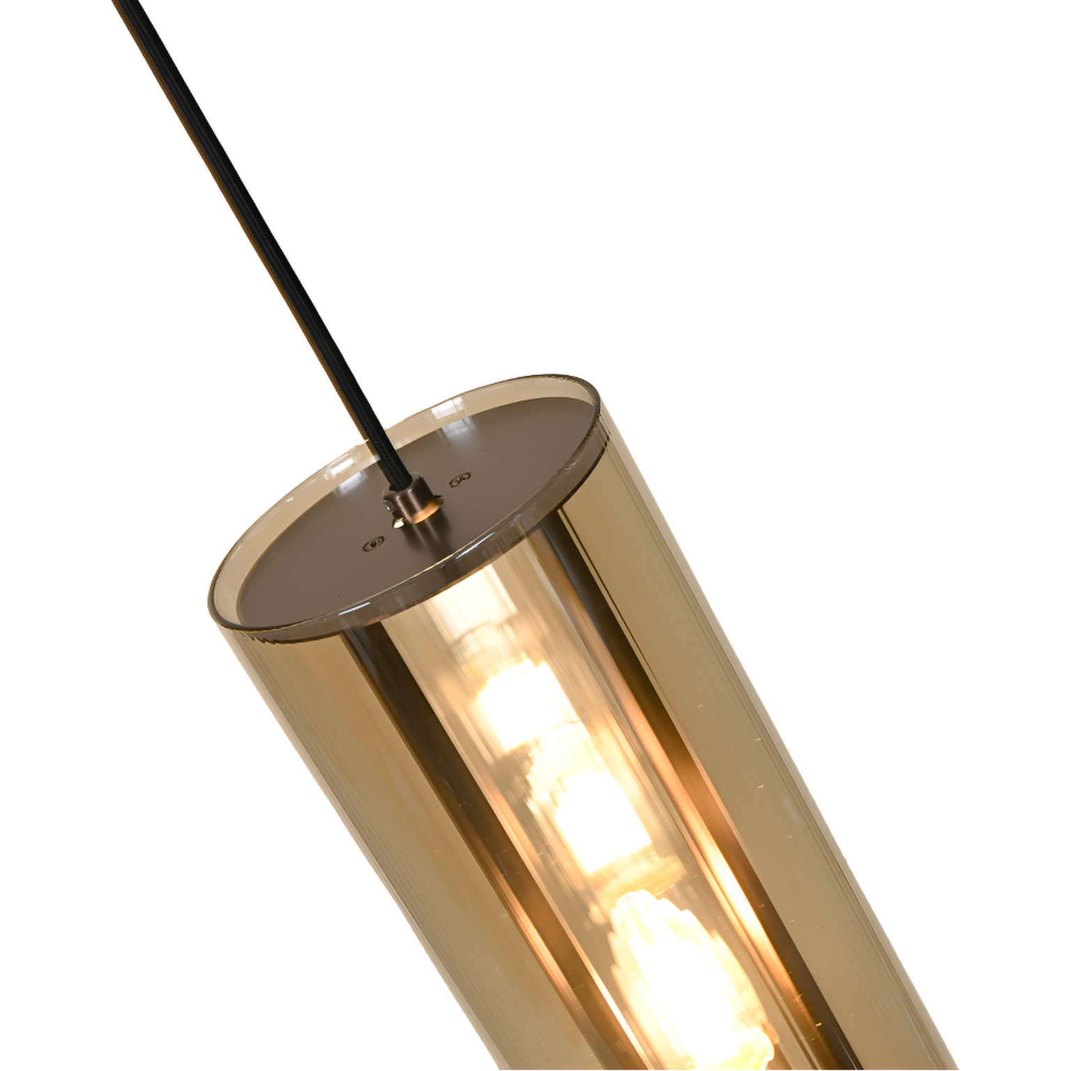 Revere Bronze & Smoked Glass Single Pendant by Luxe Collection