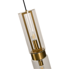 Revere Gold & Clear Glass Single Pendant by Luxe Collection