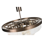 Mayfair Bronze & Alabaster Pendant 80cm by Luxe Collection