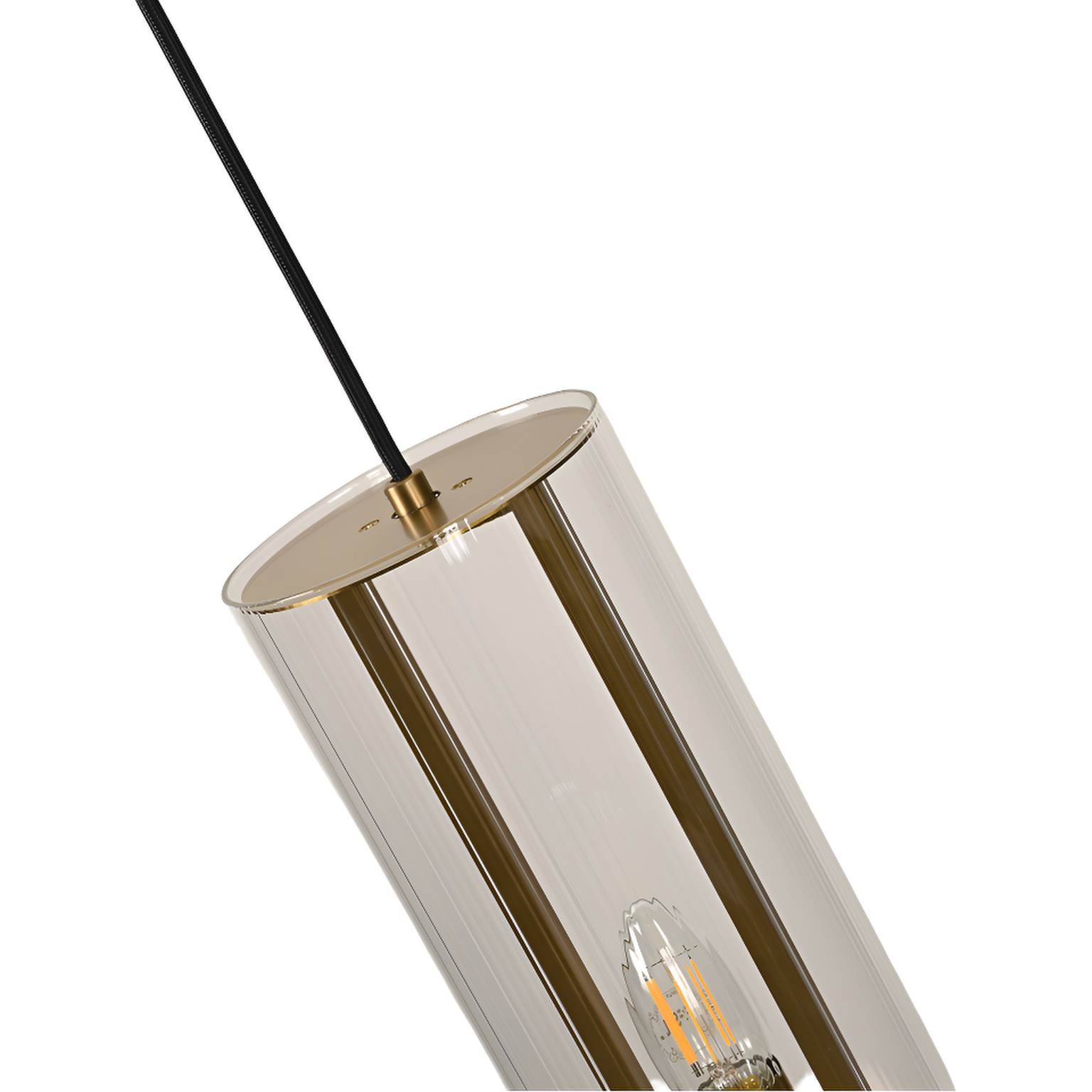 Revere Gold & Clear Glass Single Pendant by Luxe Collection
