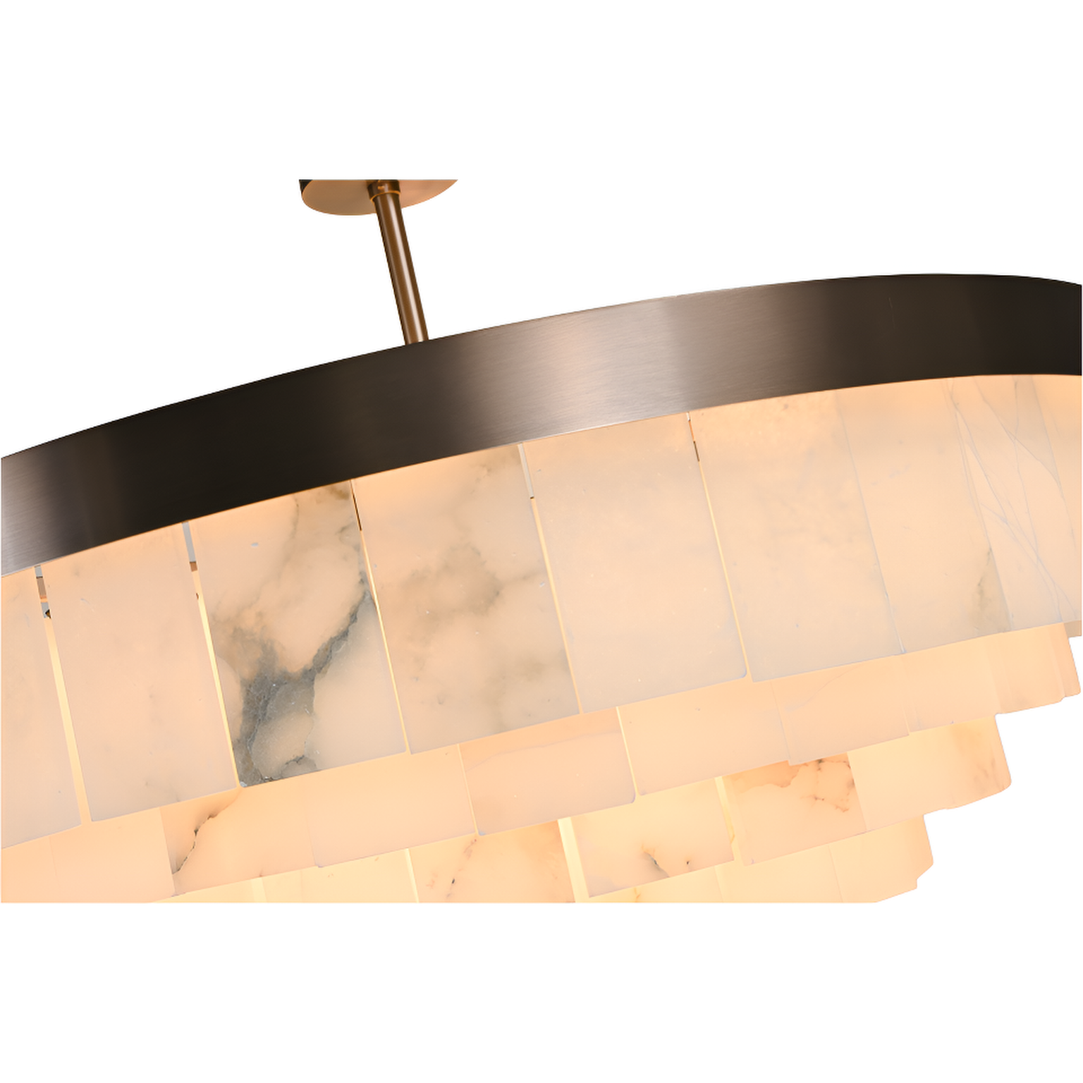 Mayfair Bronze & Alabaster Pendant 80cm by Luxe Collection