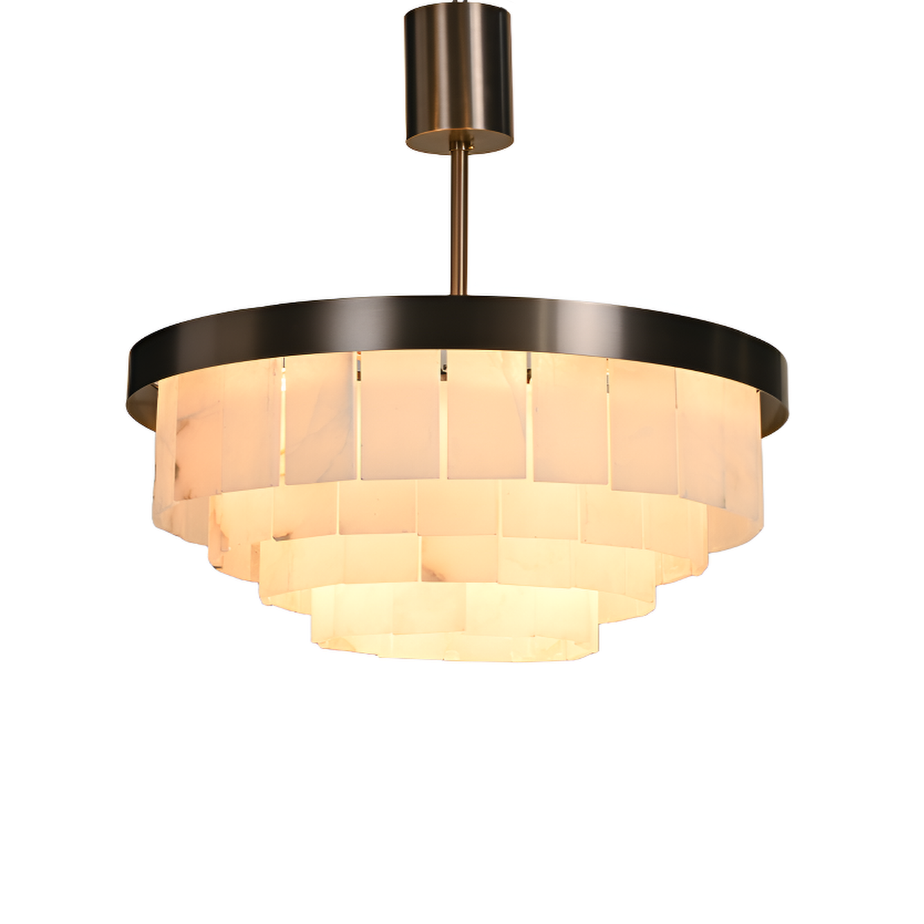 Mayfair Bronze & Alabaster Pendant 60cm by Luxe Collection