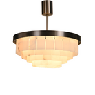 Mayfair Bronze & Alabaster Pendant 60cm by Luxe Collection
