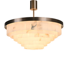 Mayfair Bronze & Alabaster Pendant 80cm by Luxe Collection