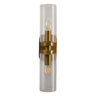 Revere Wall Light in Gold with Clear Glass Light Shade by Luxe Collection