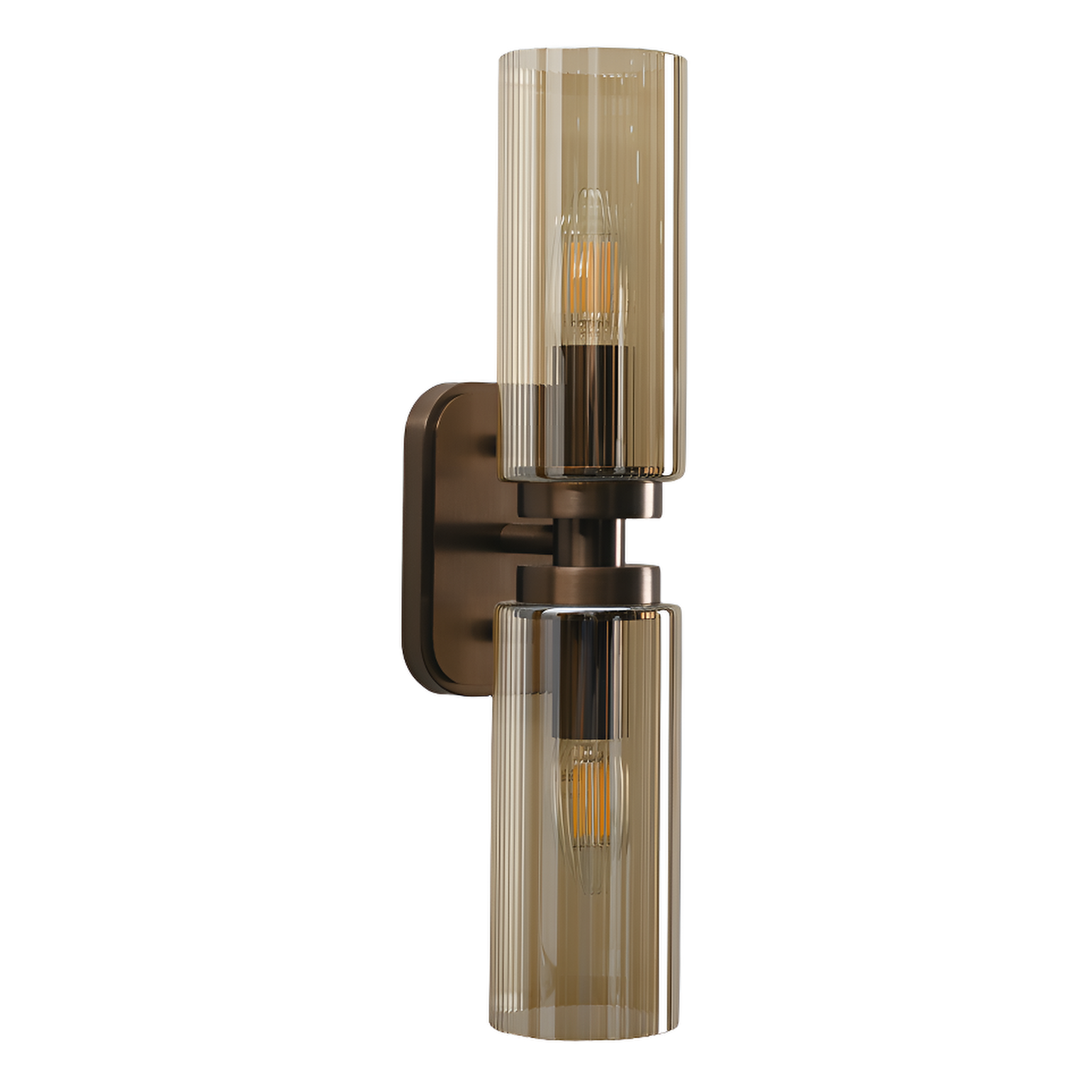 Revere Bronze & Smoked Glass Wall Light by Luxe Collection