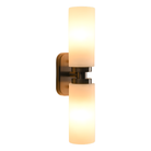 Revere Wall Light in Bronze & Alabaster Shades by Luxe Collection