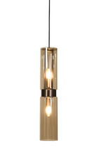Revere Bronze & Smoked Glass Single Pendant by Luxe Collection