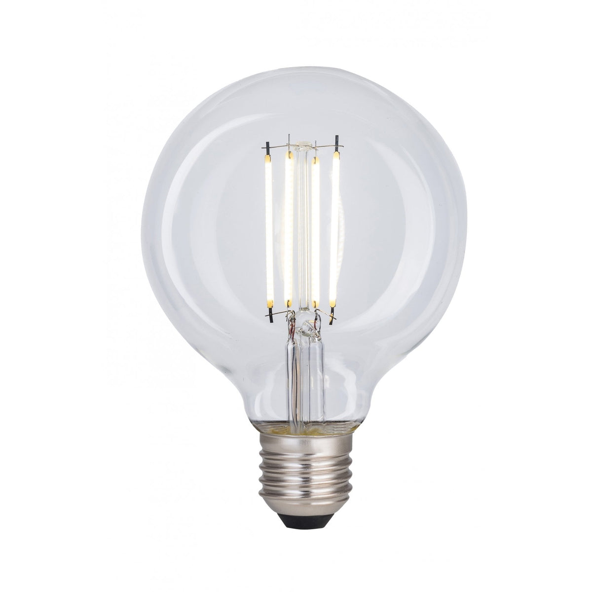 Es Led Lamp 8W E27 / ES LED Light Bulb Clear Dimmable 125mm Globe 4000k Cool White ...